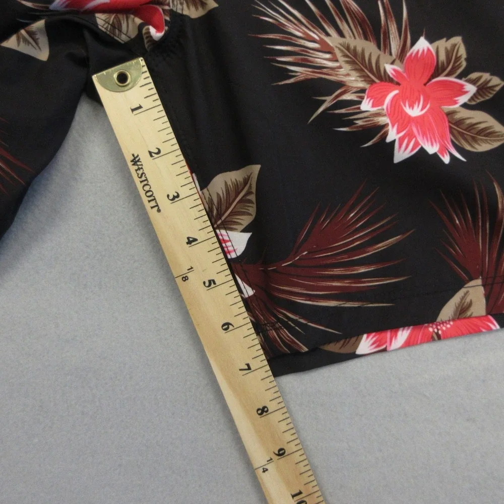 Hurley Board‎ Shorts Mens 36 Black Red Tropical Floral Print Palm Swim Surf